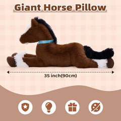 Tezituor horse plush reins and face detail showing lifelike charm.