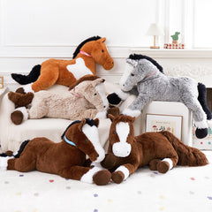 Tezituor horse plush with safety eyes for worry-free cuddling.