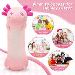 Tezituor pink axolotl plush perfect for cozy comfort and imaginative play.