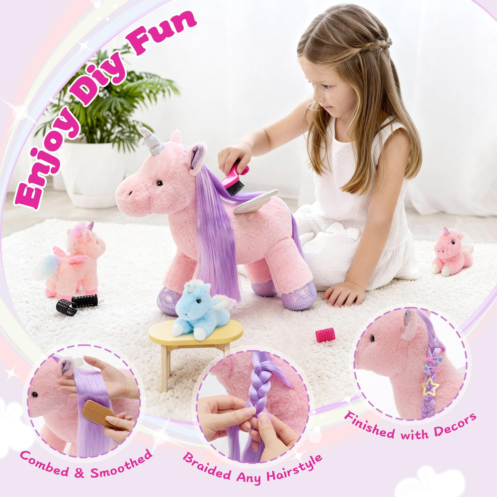 Tezituor mommy unicorn tummy reveal with three babies inspires storytelling and organization.
