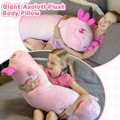 Tezituor axolotl plush cuddle pillow ideal for naps and lounging.