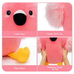 Tezituor travel-friendly flamingo plush ideal for on-the-go play and companionship.