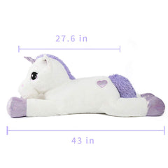 Tezituor unicorn plush close-up of friendly face and fluffy mane