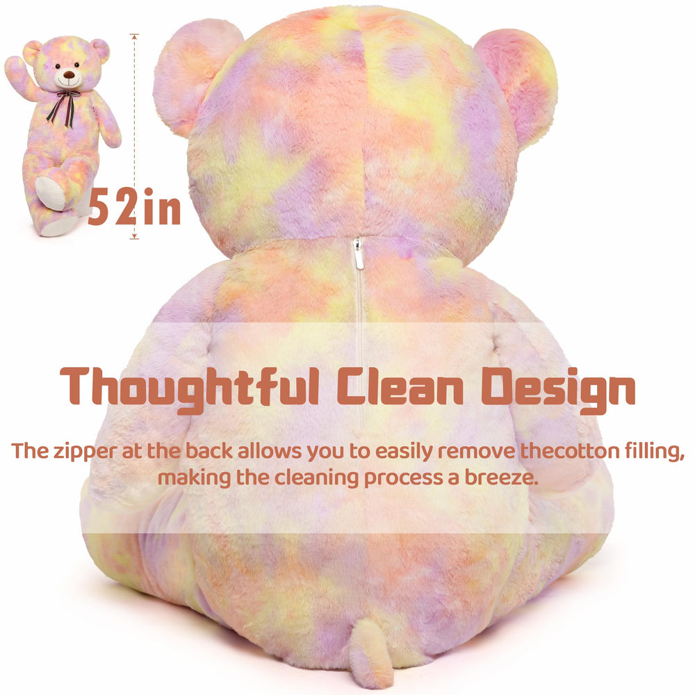 Tezituor Valentine teddy bear embedded eyes provide a friendly, safe look.