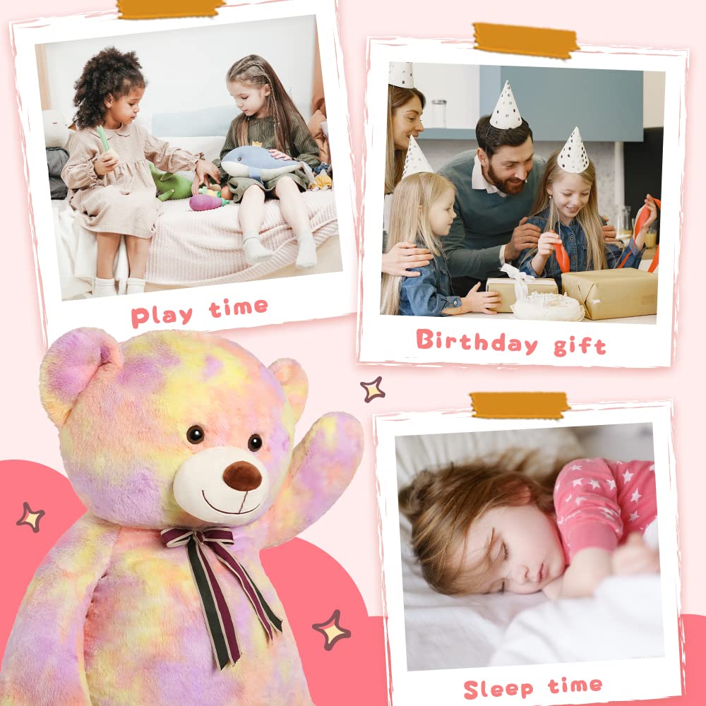 Tezituor Valentine teddy bear weight and plushness create a cozy presence.