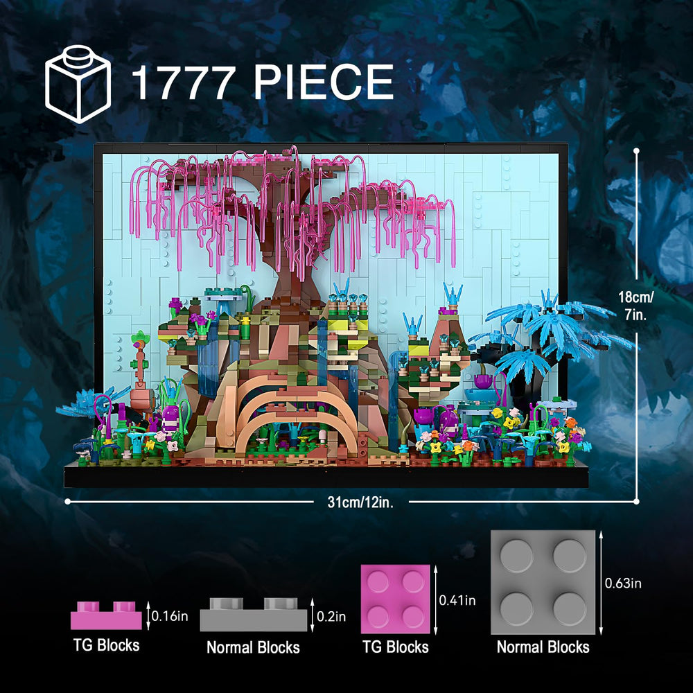 TG BLOCKS Tree of Life features cascading waterfalls for dramatic wall or shelf display.
