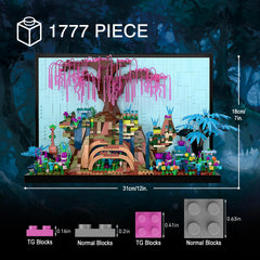 TG BLOCKS Tree of Life features cascading waterfalls for dramatic wall or shelf display.