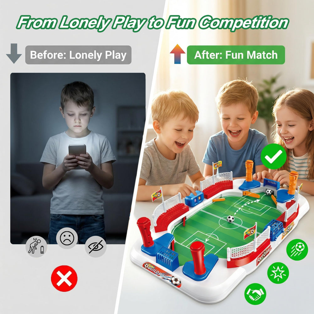 TGHIJKK foosball table portable design for easy setup on any table or picnic blanket.