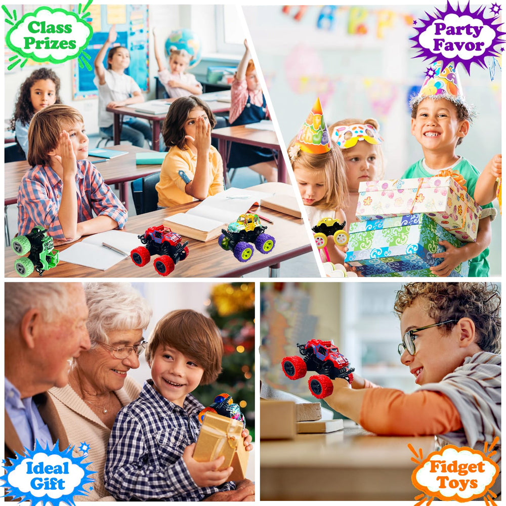 TGIQROVE mini monster trucks ideal for classrooms and party prizes