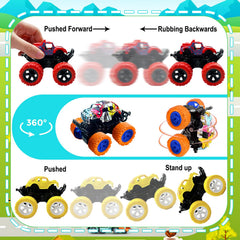TGIQROVE mini monster trucks built with durable ABS construction for sturdy daily fun