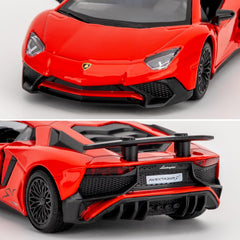 TGRCM-CZ Aventador pull-back action enables quick, satisfying car runs.