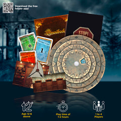 Thames & Kosmos EXIT map tiles aid collaborative clue solving for teams.