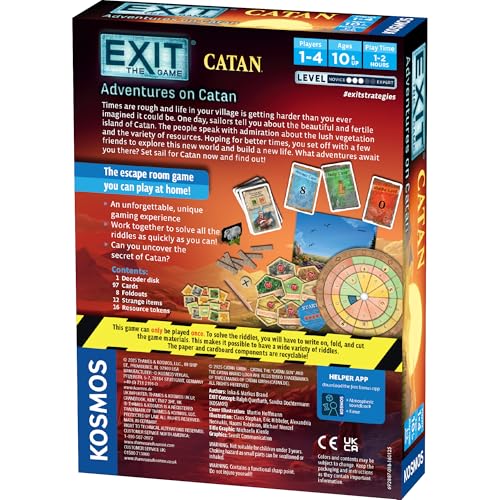 Puzzle cards from Thames & Kosmos Exit: The Game Adventures on Catan enabling teamwork