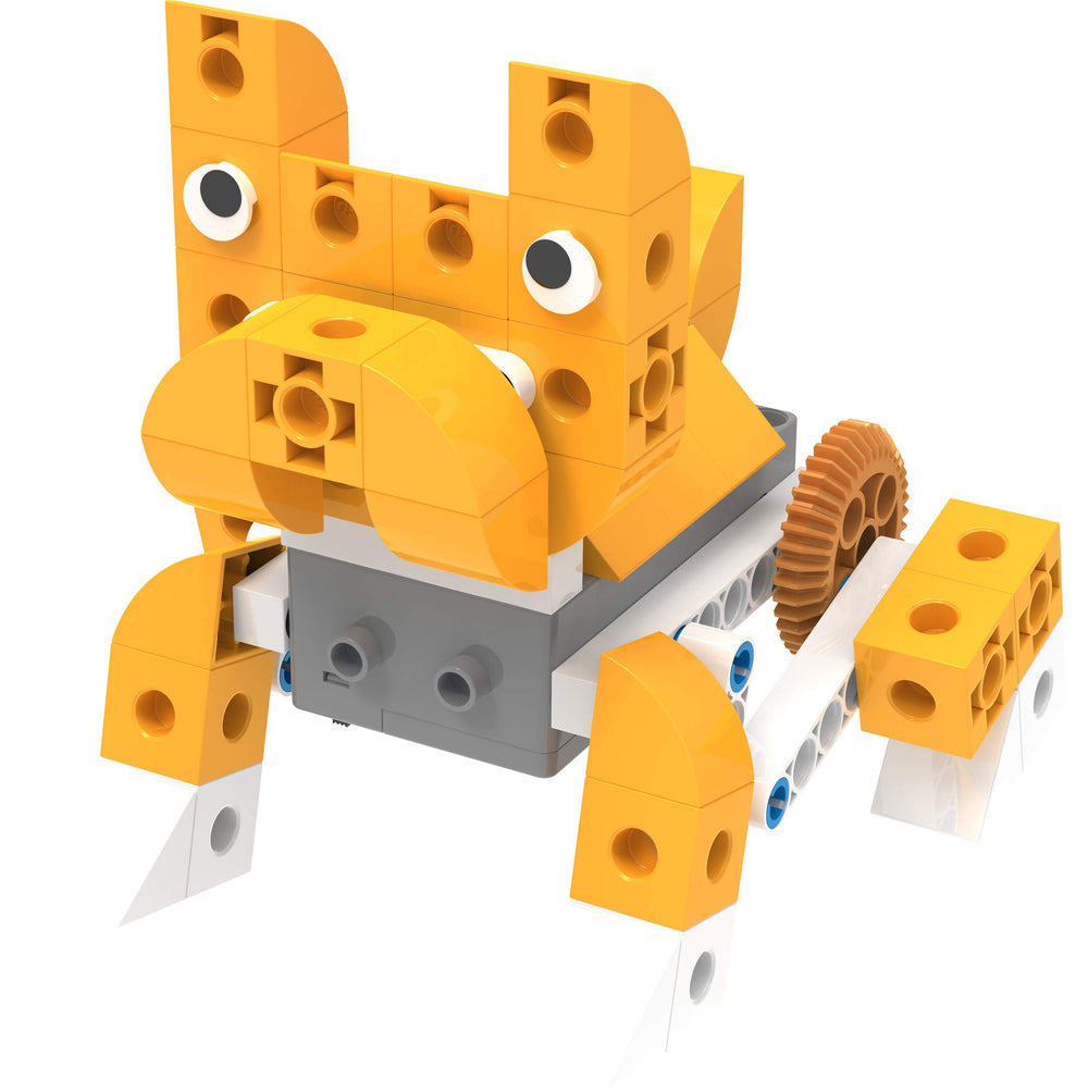 Thames & Kosmos Kids First Robot Pet Shop storybook manual images and guides for engaging storytelling and building.
