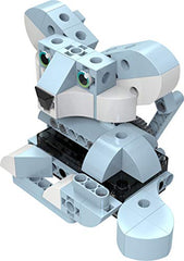 Thames & Kosmos Kids First motor box powers multiple robot models.