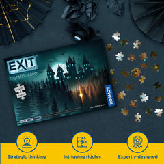 EXIT Nightfall Manor award banner highlighting its award-winning pedigree by Thames & Kosmos.