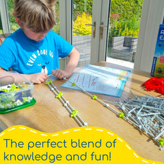 Thames & Kosmos plastic building system remains durable and reusable.