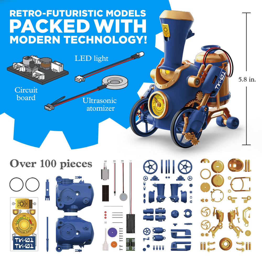 Thames & Kosmos TrainBots walking robot in motion for interactive engineering exploration