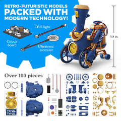 Thames & Kosmos TrainBots walking robot in motion for interactive engineering exploration