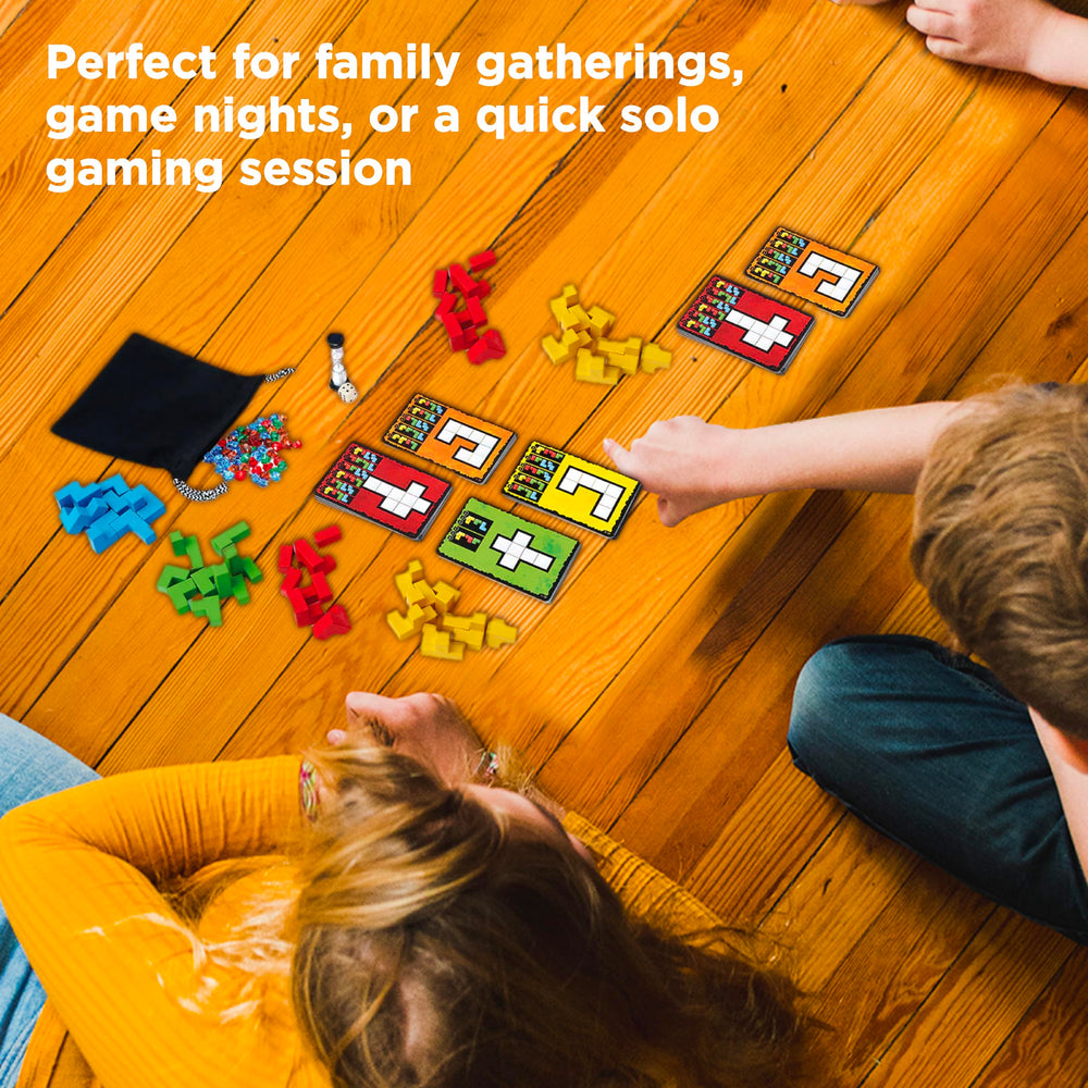 Up to four players can share Ubongo 3D for table-wide fun