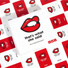 That's What She Said white phrase cards sparking witty conversations at parties