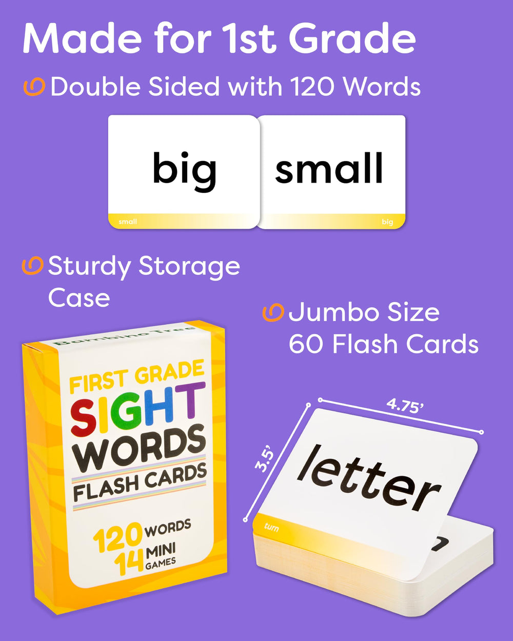 The Bambino Tree larger cards improve readability during guided reading sessions