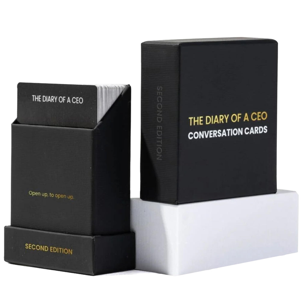 The Diary of a CEO Conversation Cards warm-up level prompts to break ice and spark early connection.
