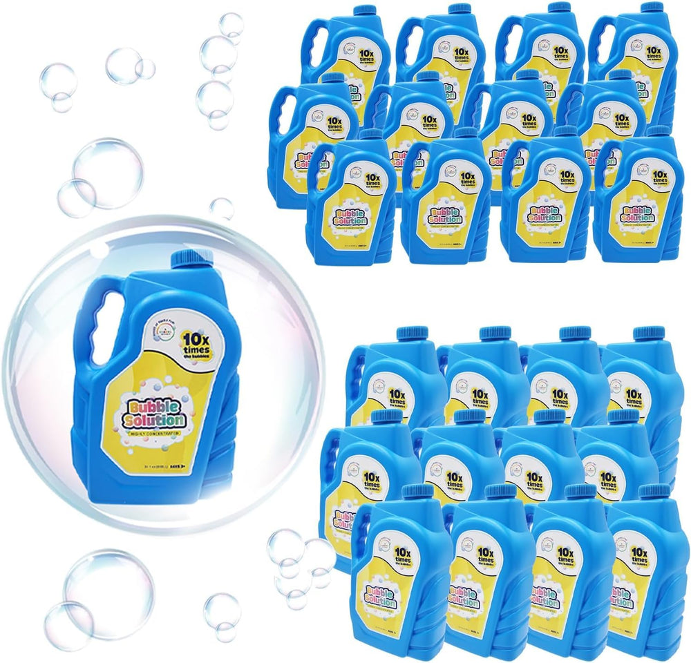 The Dreidel Company bubble solution refill up to 2-5 gallons for parties and play.