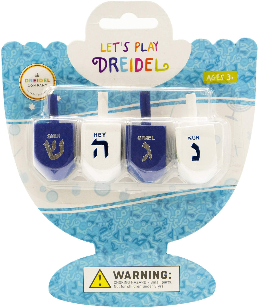 The Dreidel Company foil-embossed Hebrew letters with English transliteration for easy learning