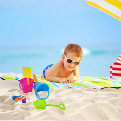 The Dreidel Company neon-colored beach toys boost outdoor play excitement.