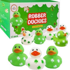 The Dreidel Company st patricks rubber duck with shamrock pirates for bath time fun.