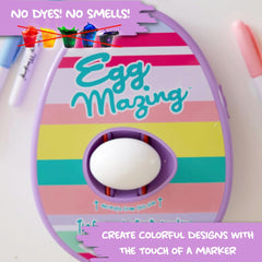 Decorating in motion with The Eggmazing system's two motorized wheels