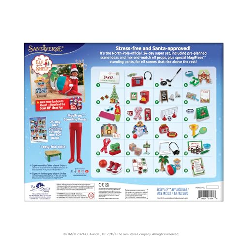The Elf on the Shelf planning calendar keeps holiday setups organized.