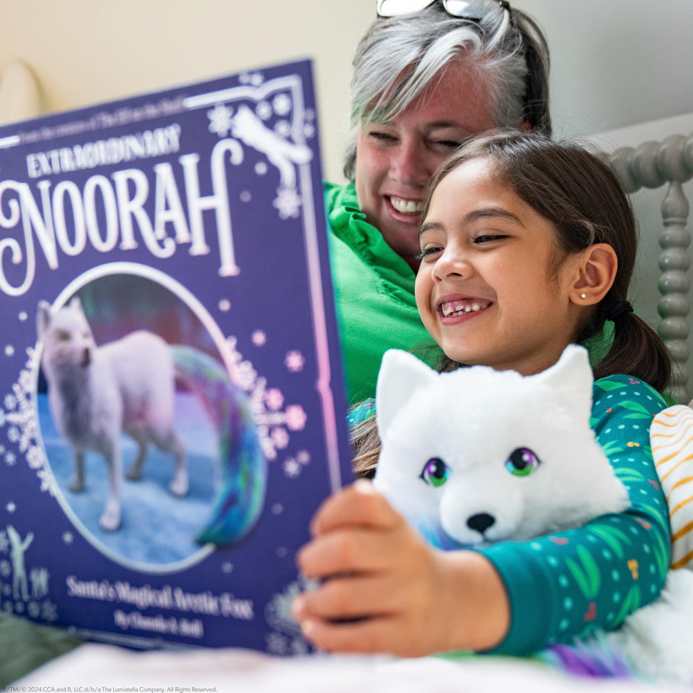 Sleigh journey scene with Santa’s world-travel magic and gifts.