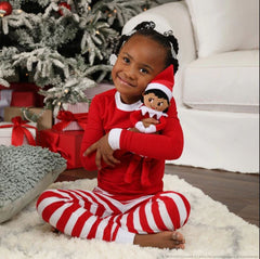 The Elf on the Shelf Plushee Pal Snuggler with Joy Travel Bag ready for nightly journeys.