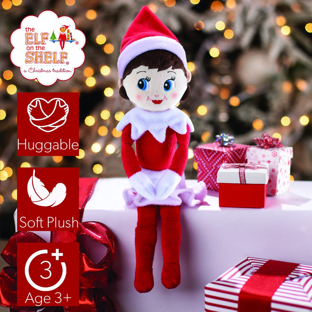 The Elf on the Shelf Plushee Pals Snuggler 12-inch Girl hugging arms supports safe snuggle time