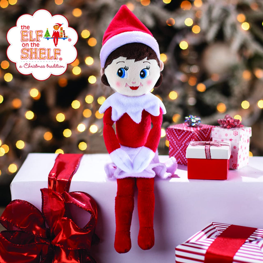 The Elf on the Shelf Plushee Pals Snuggler 12-inch Girl stitch detail adds charm
