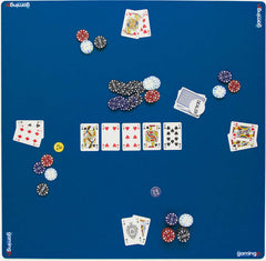 The Gaming Mat Company blue play surface is easy to clean.