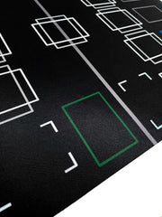 The Gaming Mat Company durable surface with water-resistant coating protects cards.