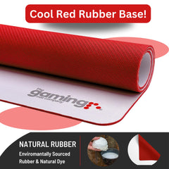 The Gaming Mat Company red rubber base detail on surface