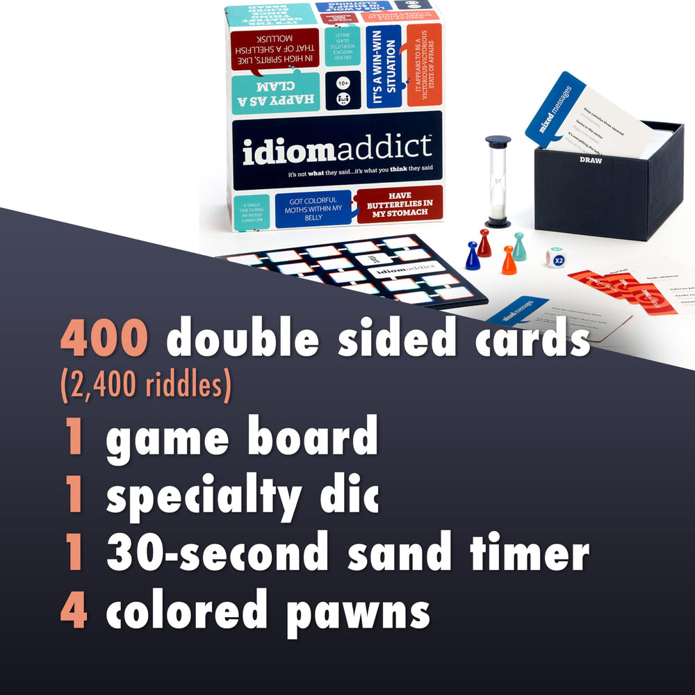 Setup area showing a quick, 30-minute session of Idiom Addict ready to start.