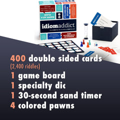Setup area showing a quick, 30-minute session of Idiom Addict ready to start.