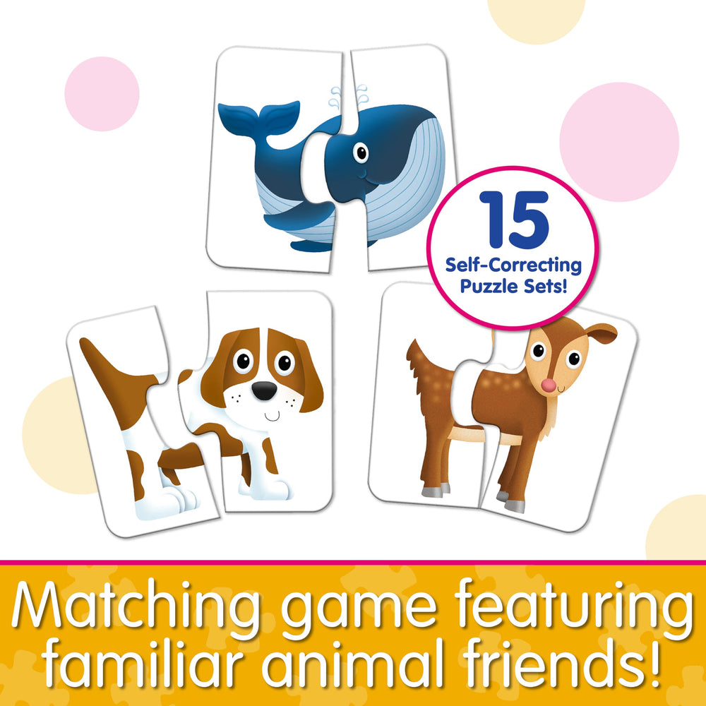 The Learning Journey colorfully illustrated animal cards support self-correcting matching.