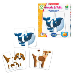 The Learning Journey head-and-tail animal puzzle card set boosts early recognition.