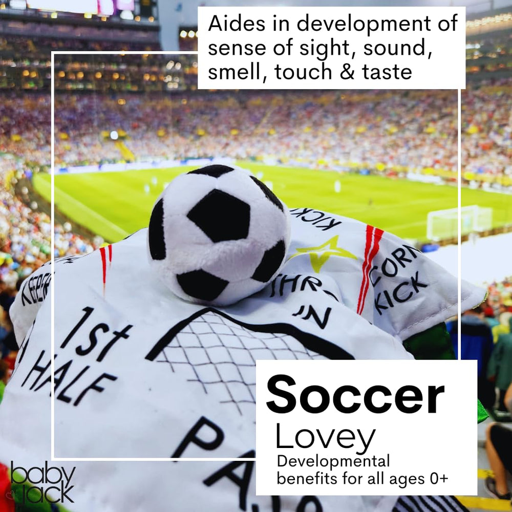 Soccer ball pattern detail on The Learning Lovey lovey