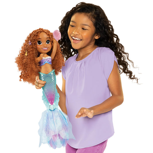 The Little Mermaid Ariel doll with hair charms for styling pretend play.