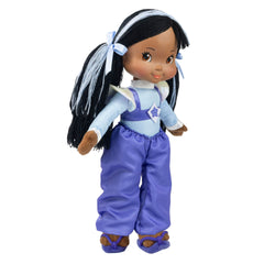 The Loyal Subjects Rainbow Brite Indigo doll, front view with premium fabrics.