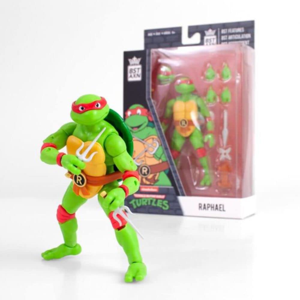 The Loyal Subjects Raphael BST AXN 5in figure in TMNT window packaging for display