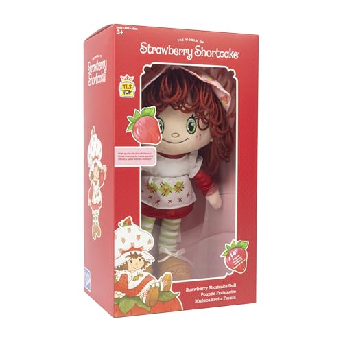 The Loyal Subjects Strawberry Shortcake wearing silky bonnet for gentle dress-up.