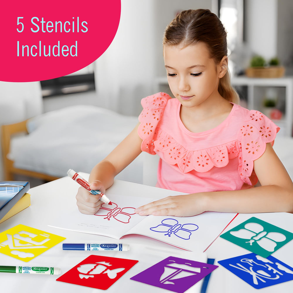 The Mega Deals stencil pack for guided kids art and reusable creativity